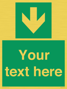 Safe condition Custom arrow down sign